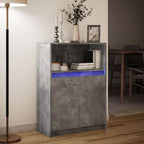 vidaXL Sideboard mit LED Betongrau 72x34x100 cm Holzwerkstoff