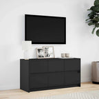 vidaXL TV-Schrank mit LED-Beleuchtung Schwarz 100x34x50 cm