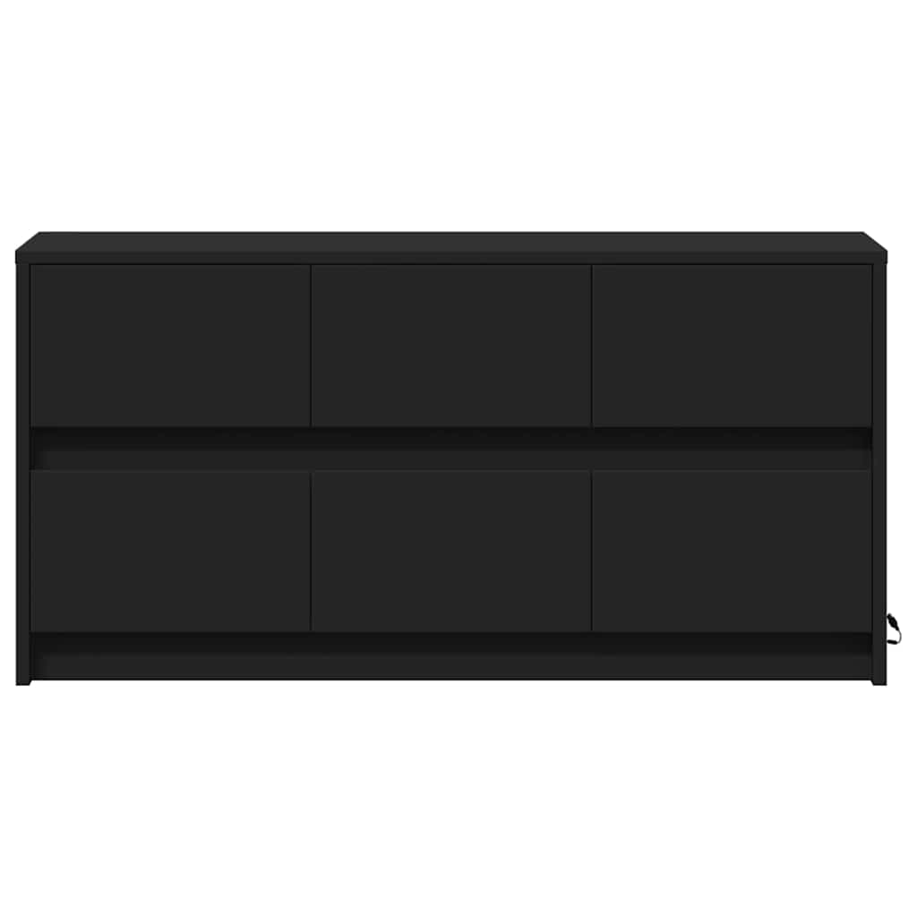 vidaXL TV-Schrank mit LED-Beleuchtung Schwarz 100x34x50 cm