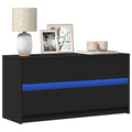 vidaXL TV-Schrank mit LED-Beleuchtung Schwarz 100x34x50 cm