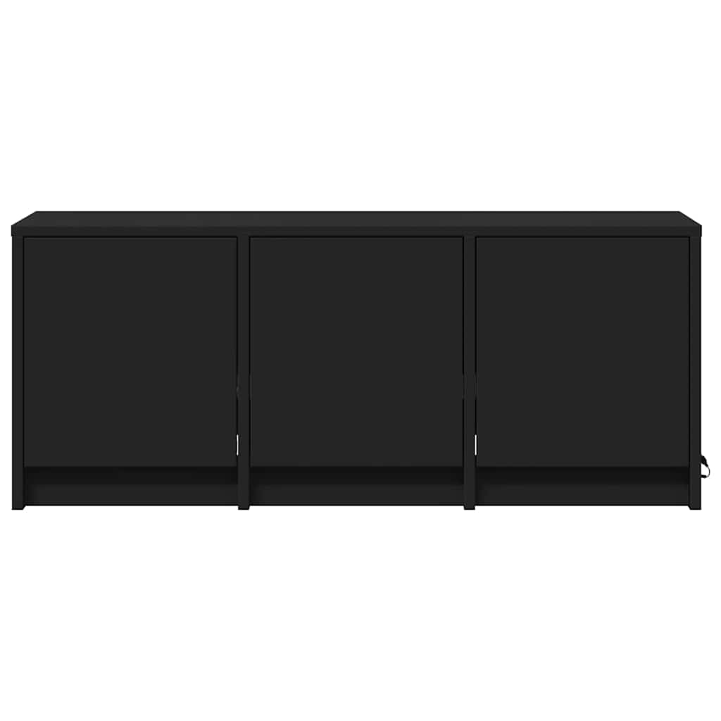 vidaXL TV-Schrank LED Schwarz 97x34x40 cm Holzwerkstoff