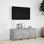 vidaXL TV-Schrank LED Betongrau 97x34x40 Holzwerkstoff