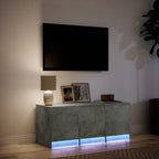 vidaXL TV-Schrank LED Betongrau 97x34x40 Holzwerkstoff
