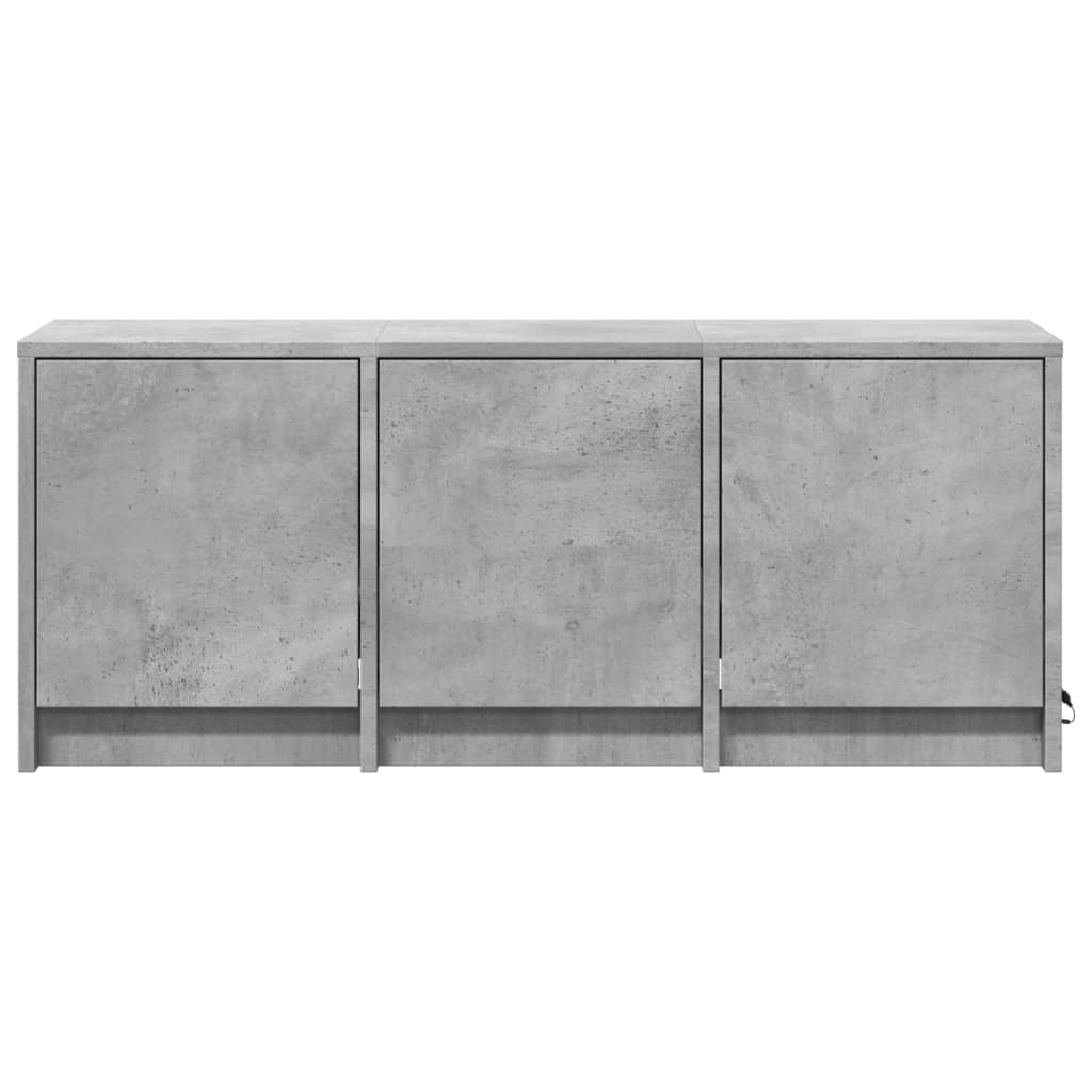 vidaXL TV-Schrank LED Betongrau 97x34x40 Holzwerkstoff