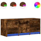 vidaXL TV-Schrank LED Räuchereiche 97x34x40 cm Holzwerkstoff