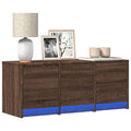 vidaXL TV-Schrank LED Braun Eichen-Optik 97x34x40 cm Holzwerkstoff