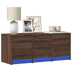 vidaXL TV-Schrank LED Braun Eichen-Optik 97x34x40 cm Holzwerkstoff