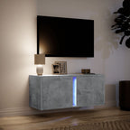 vidaXL TV-Wandschrank mit LED-Beleuchtung Betongrau 80x31x35 cm