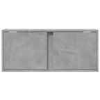 vidaXL TV-Wandschrank mit LED-Beleuchtung Betongrau 80x31x35 cm