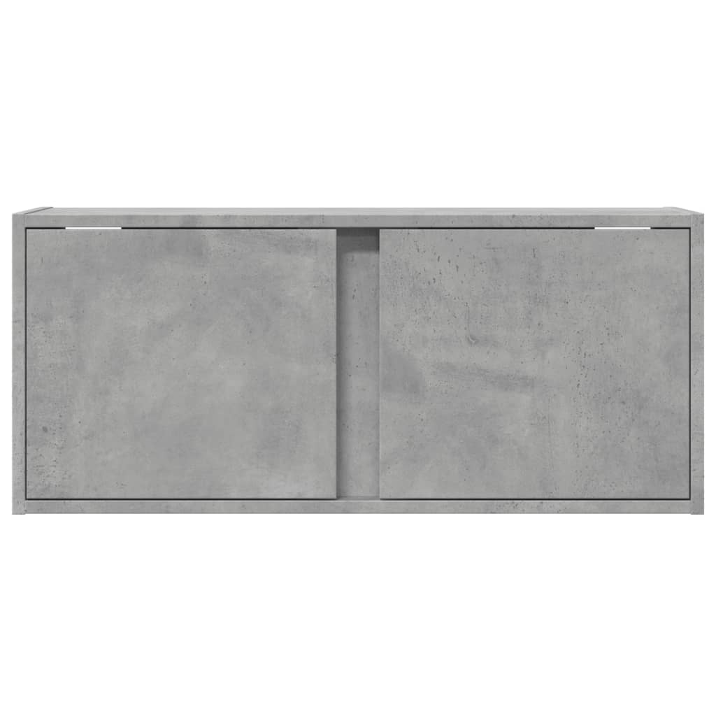 vidaXL TV-Wandschrank mit LED-Beleuchtung Betongrau 80x31x35 cm
