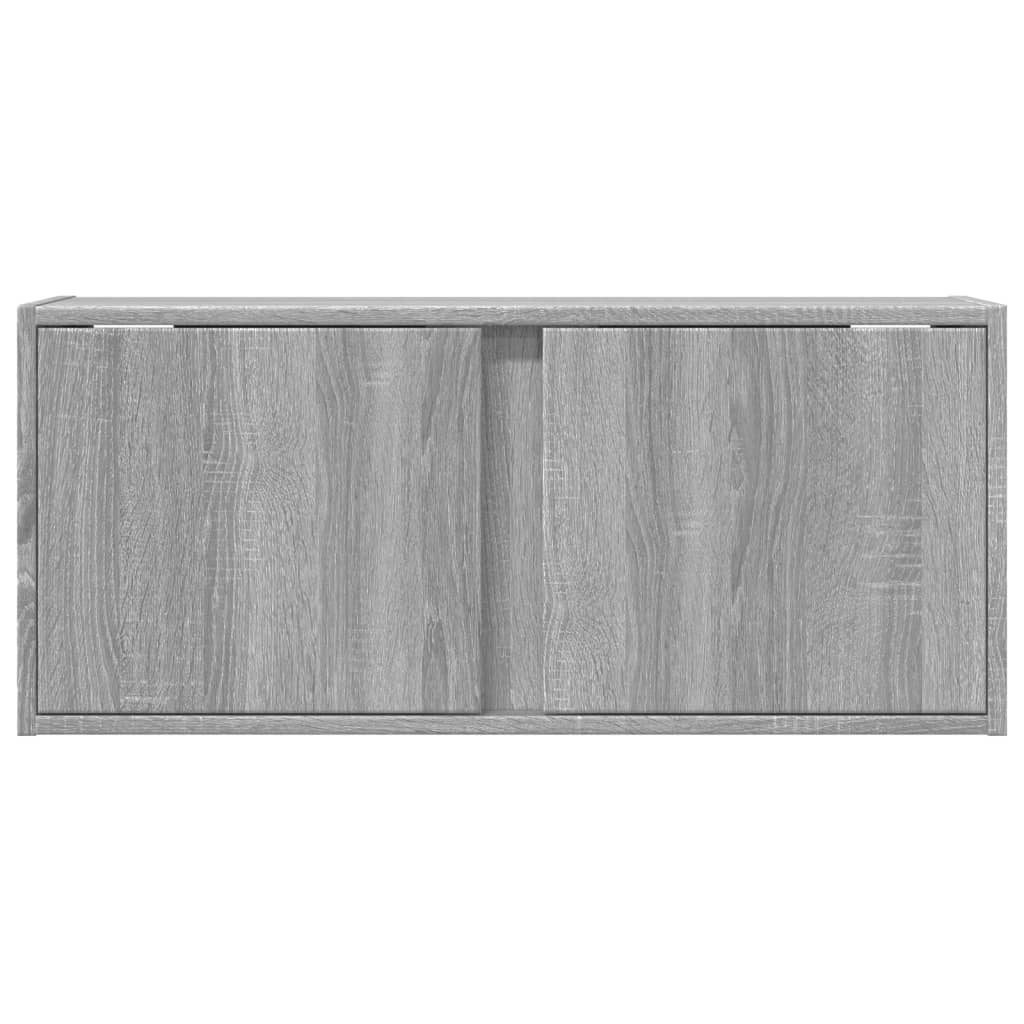 vidaXL TV-Wandschrank mit LED-Beleuchtung Grau Sonoma 80x31x35 cm