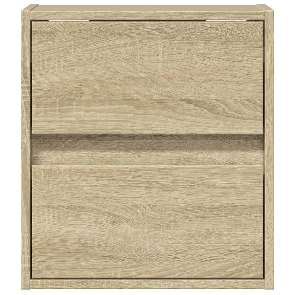 vidaXL TV-Wandschränke mit LED-Beleuchtung 2 Stk. Sonoma 41x31x45 cm