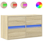 vidaXL TV-Wandschrank mit LED-Beleuchtung Sonoma-Eiche 80x31x45 cm