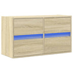 vidaXL TV-Wandschrank mit LED-Beleuchtung Sonoma-Eiche 80x31x45 cm