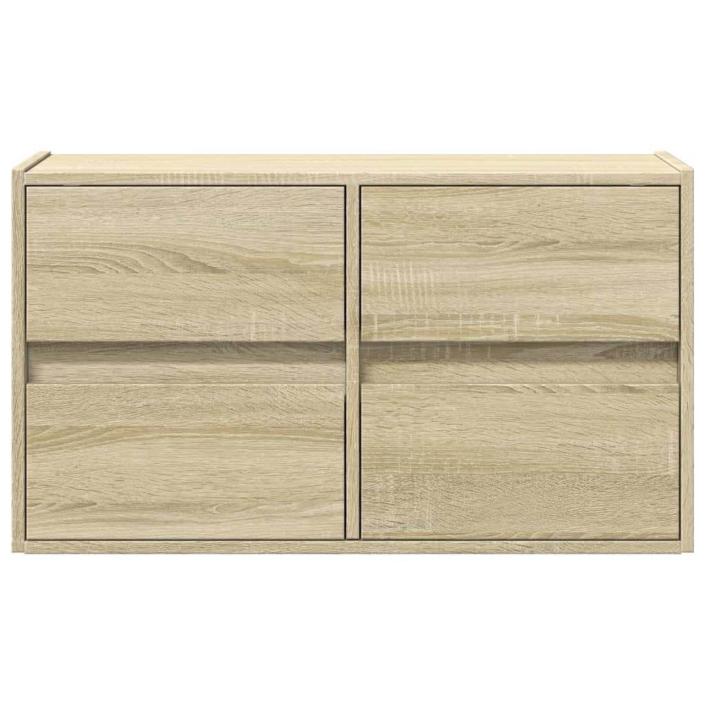 vidaXL TV-Wandschrank mit LED-Beleuchtung Sonoma-Eiche 80x31x45 cm