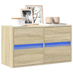 vidaXL TV-Wandschrank mit LED-Beleuchtung Sonoma-Eiche 80x31x45 cm