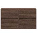 vidaXL TV-Wandschrank mit LED-Beleuchtung Braun Eiche-Optik 80x31x45cm