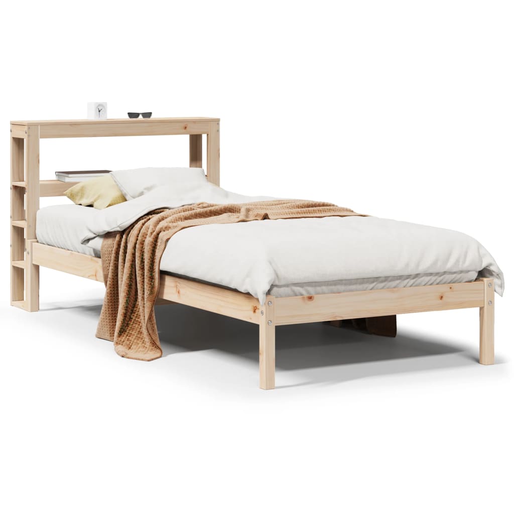 vidaXL Massivholzbett ohne Matratze 75x190 cm Kiefernholz
