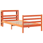 vidaXL Massivholzbett ohne Matratze Wachsbraun 75x190 cm Kiefernholz