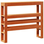 vidaXL Massivholzbett ohne Matratze Wachsbraun 75x190 cm Kiefernholz