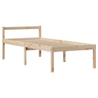 vidaXL Seniorenbett mit Kopfteil 75x190 cm Massivholz Kiefer