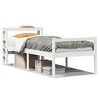 vidaXL Seniorenbett mit Kopfteil ohne Matratze Weiß 75x190 cm
