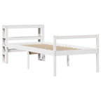 vidaXL Seniorenbett mit Kopfteil ohne Matratze Weiß 75x190 cm