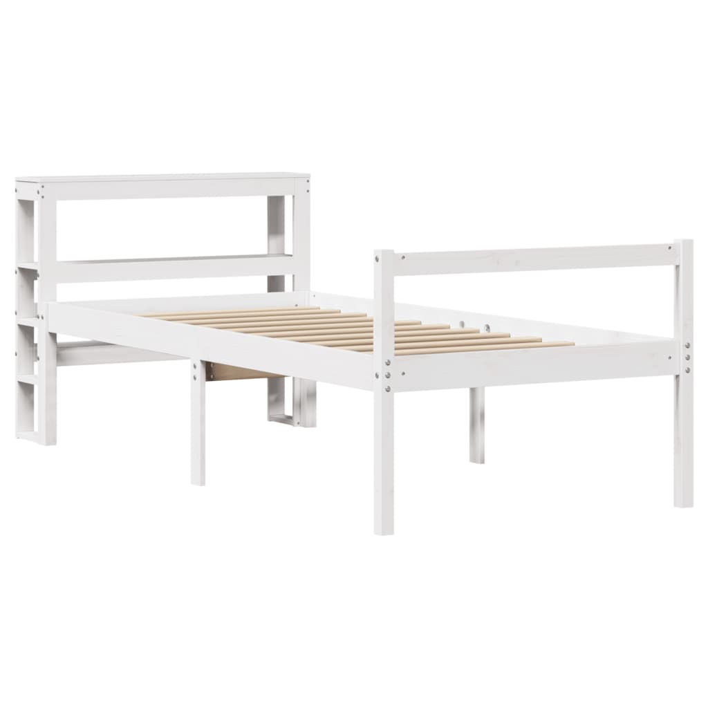 vidaXL Seniorenbett mit Kopfteil ohne Matratze Weiß 75x190 cm