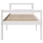 vidaXL Seniorenbett mit Kopfteil ohne Matratze Weiß 75x190 cm