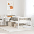 vidaXL Seniorenbett mit Kopfteil ohne Matratze Weiß 75x190 cm