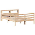 vidaXL Bettgestell mit Kopfteil ohne Matratze 140x190 cm