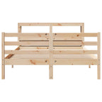 vidaXL Bettgestell mit Kopfteil ohne Matratze 140x190 cm