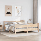 vidaXL Massivholzbett mit Kopfteil 200x200 cm Kiefer
