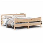 vidaXL Massivholzbett mit Kopfteil 200x200 cm Kiefer