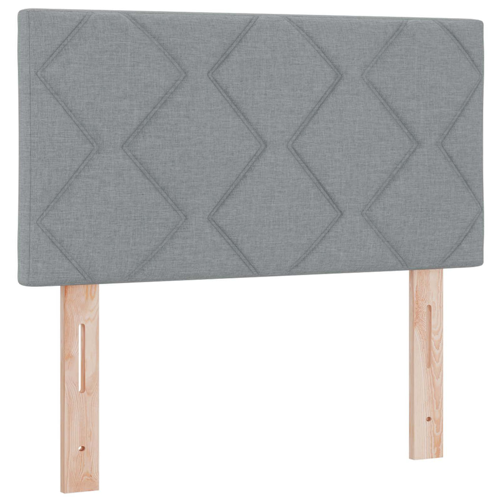 vidaXL LED Kopfteil Hellgrau 80 cm Stoff