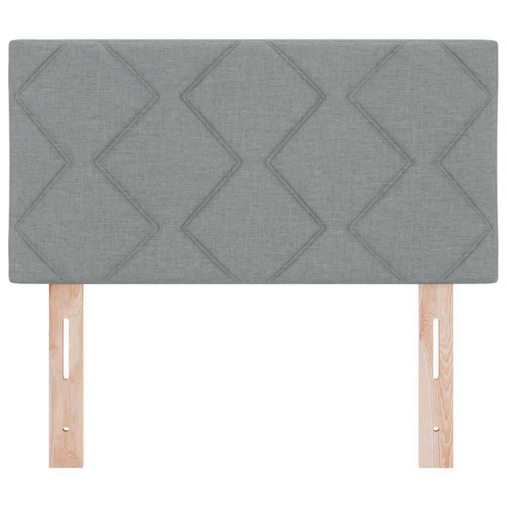 vidaXL LED Kopfteil Hellgrau 80 cm Stoff