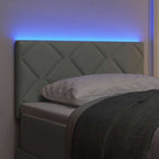 vidaXL LED Kopfteil Hellgrau 80 cm Samt