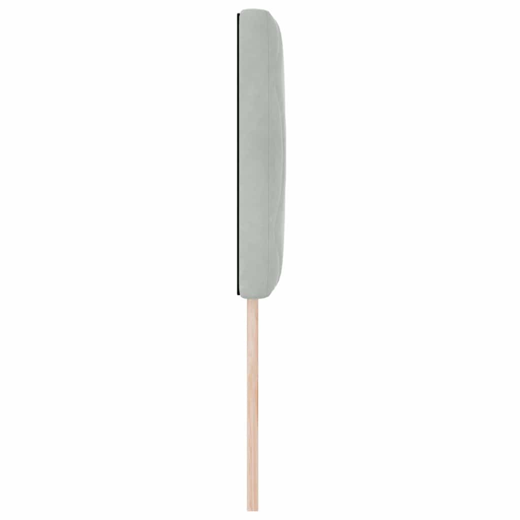 vidaXL LED Kopfteil Hellgrau 80 cm Samt