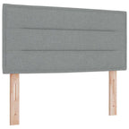 vidaXL Boxspringbett mit Kopfteil Hellgrau 80 x 200 cm Stoff