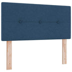 vidaXL Boxspringbett mit Matratze mit Kopfteil Blau 90 x 200 cm Stoff