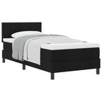 vidaXL Boxspringbett mit Matratze Schwarz 100 x 200 cm Stoff