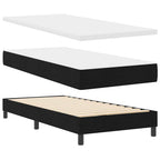 vidaXL Boxspringbett mit Matratze Schwarz 100 x 200 cm Stoff