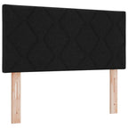 vidaXL Boxspringbett mit Matratze Schwarz 100 x 200 cm Stoff