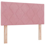 vidaXL Boxspringbett mit Kissen mit Kopfteil Rosa 100 x 200 cm Samt