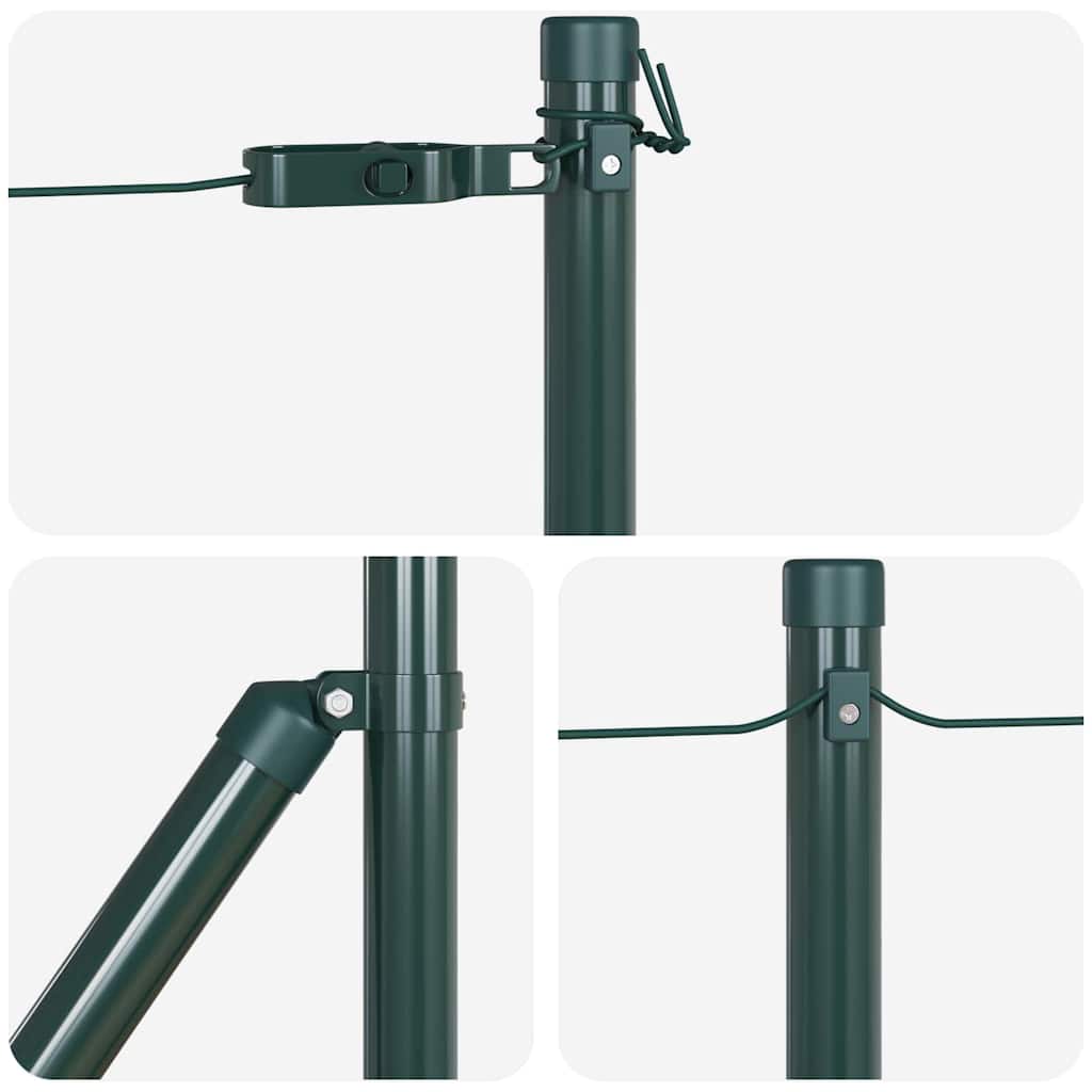 vidaXL Zaunpfosten 26 pcs Grün 3,2 x 3,2 x 80 cm