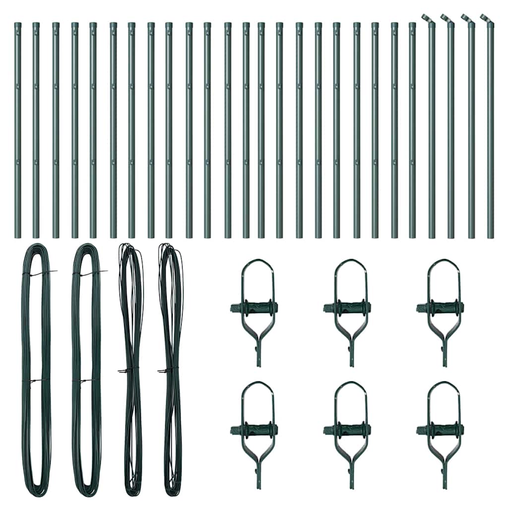 vidaXL Zaunpfosten 26 pcs Grün 3,2 x 3,2 x 80 cm