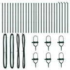 vidaXL Zaunpfosten 26 pcs Grün 3,2 x 3,2 x 80 cm