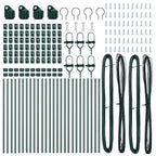 vidaXL Zaunpfosten 26 pcs Grün 3,2 x 3,2 x 80 cm