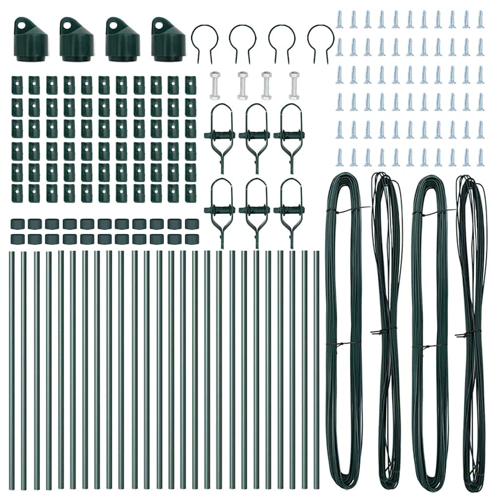 vidaXL Zaunpfosten 26 pcs Grün 3,2 x 3,2 x 80 cm