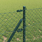 vidaXL Zaunpfosten Grün 10 x 0,4 m (40 x 40 mm Maschen) Stahl und PVC
